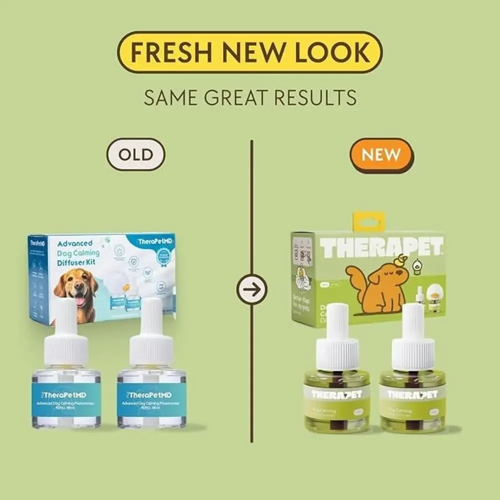 THERAPET Dog Calming Refills Set 2 x 48mL Pheromone Refills for Calming Diffuser